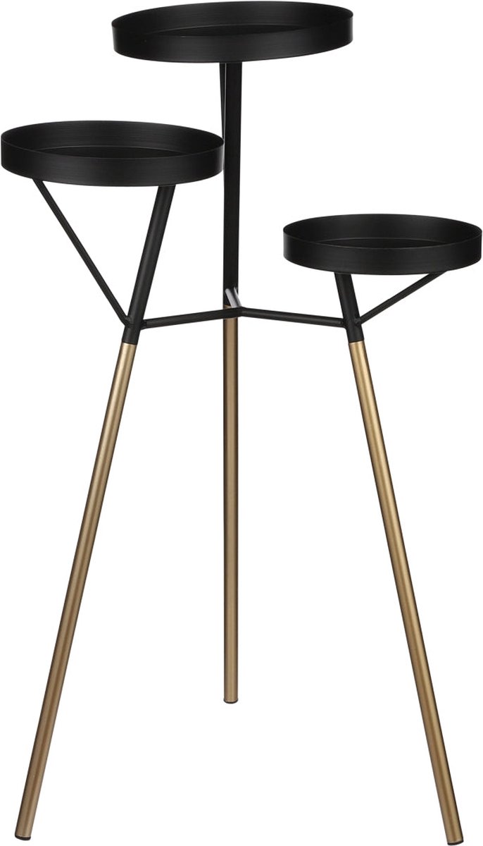 Mica Decorations Piccolo Bijzettafel - 44x42x74 cm - Ijzer - Zwart