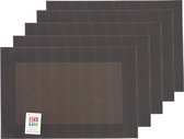 Placemats Hampton - 10x - bruin - PVC - 30 x 45 cm