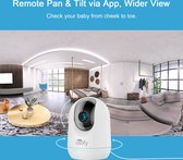 Cloudedge Wifi Huisdiercamera Beveiligingscamera Babyfoon met Camera - Met Gratis App - 1080P - Bidirectionele Audio - Super IR Nachtzicht - Bewegingsdetectie - Wit