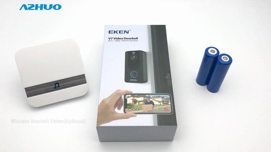 Sonnette vidéo intelligente WiFi 2K+ avec sonnette séparée 