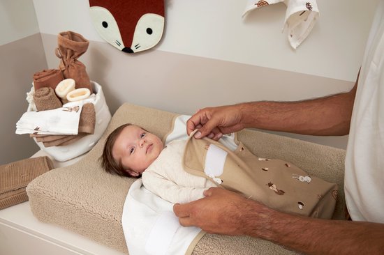 Meyco Baby Forest Animals swaddlemeyco inbakerdoek - sand - 4-6 maanden - 1.0 TOG van Meyco Baby — afbeelding 5