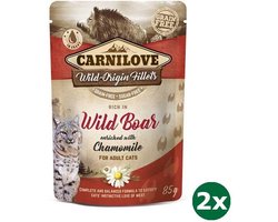 Carnilove pouch wild boar kattenvoer 2x 24x85 gr