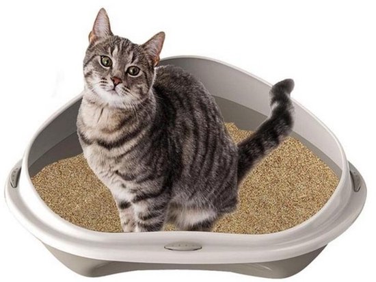 Georplast open hoek kattenbak 59x48x17 cm