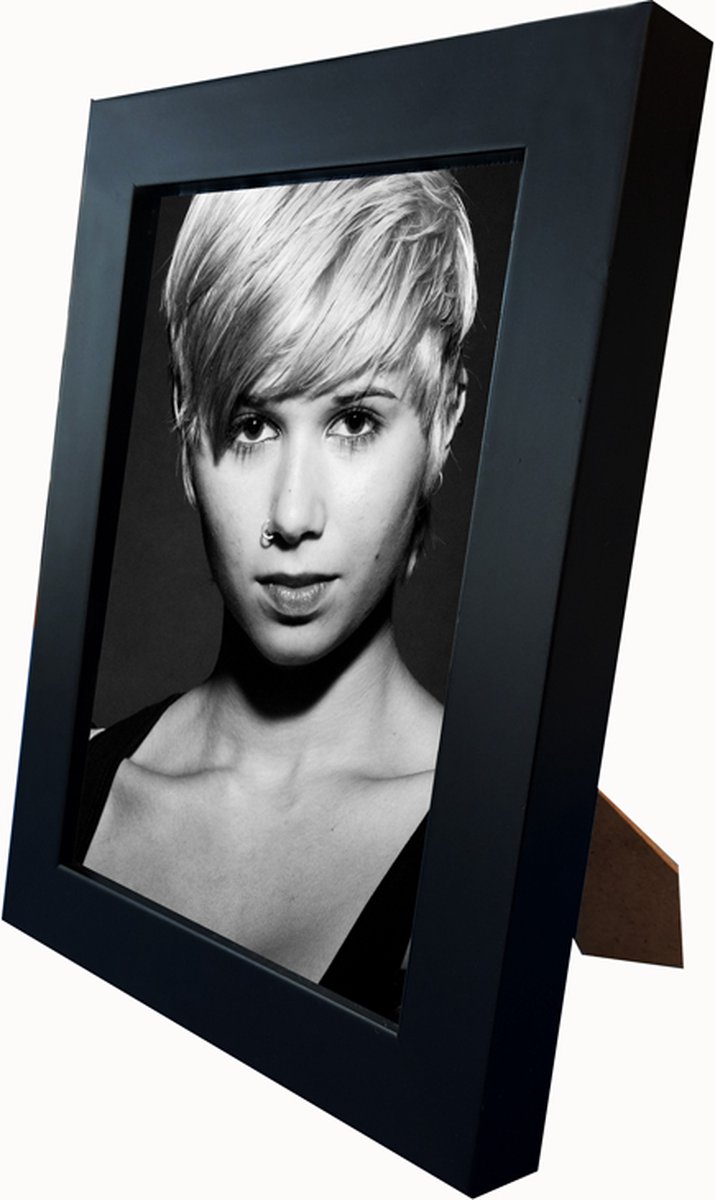 Zwart houten fotolijst 13x18cm