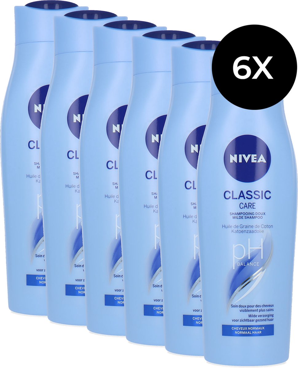 12x Nivea Shampoo - Classic Mild Care 250 ml