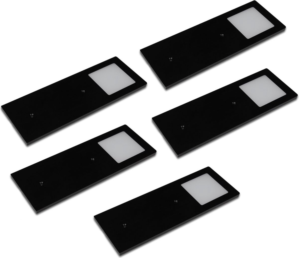 Hera Eco Pad F Ledset Dynamic LED set van 5 spots zwart