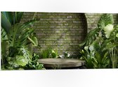 PVC Schuimplaat - Tuin met Groene Planten - 100x50 cm Foto op PVC Schuimplaat (Met Ophangsysteem)