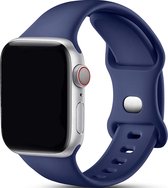 Innerlight® Sport - Marine Blauw - 42/44/45/49mm - M/L - Siliconen bandje geschikt voor Apple Watch - Geschikt als Apple watch bandje voor Series 1/2/3/4/5/6/SE/7/8/9/Ultra