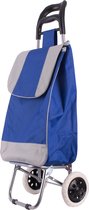 Boodschappentrolley Inklapbaar, Fel Blauw