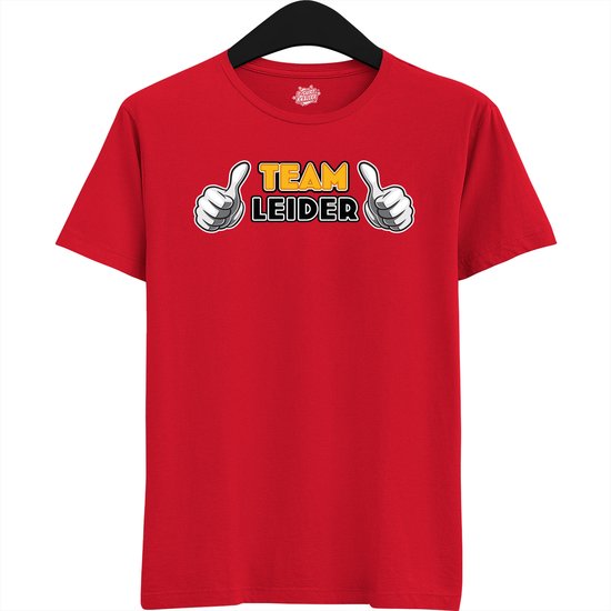 Team Leider | Vrijgezellenfeest Cadeau Man / Vrouw - Bride / Groom To Be Bachelor Party - Grappig Bruiloft Bruid / Bruidegom shirt - T-Shirt - Unisex - Rood - Maat 3XL
