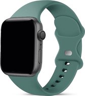 Innerlight® Sport - Groen - 42/44/45/49 mm - S/M - Siliconen bandje geschikt voor Apple Watch - Geschikt als Apple watch bandje voor Series 1/2/3/4/5/6/SE/7/8/9/Ultra