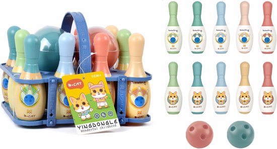 Foto: Bowlingset kinderen kegelspel bowlingset speelgoed kegelset bowlingbal