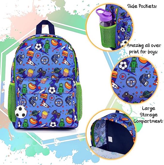 Gamer School Bag, Game On Backpack in 3 Variants, Cute Camouflage