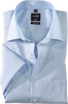 OLYMP Luxor modern fit overhemd - korte mouw - lichtblauw - Strijkvrij - Boordmaat: 39