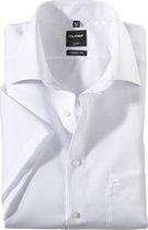 OLYMP Luxor modern fit overhemd - korte mouw - wit - Strijkvrij - Boordmaat: 48