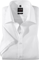 OLYMP Level 5 body fit overhemd - korte mouwen - wit - Strijkvriendelijk - Boordmaat: 45