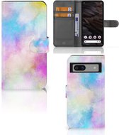 Telefoonhoesje Google Pixel 7A Bookcase Personaliseren Watercolor Light