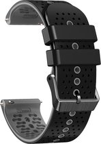 Siliconen bandje - geschikt voor Samsung Gear S3 / Galaxy Watch 3 45 mm / Watch 46 mm - zwart-grijs