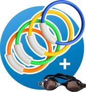 Jobber Playground Duikringen + gratis duikbril kinderen - Zwembad Speelgoed - Willekeurige kleur