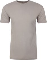 Men´s Sueded T-Shirt met ronde hals Light Grey - XL