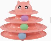 Tower Of Tracks by Worldstar Products - roze - behendigheid - kattenspeelgoed - stevig - petspeelgoed - katten