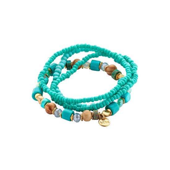 Armbandenset - Set van 4 armbandjes - Biba - City Fashion - Turquoise