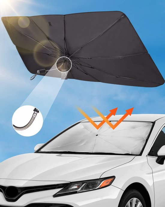 Pare-soleil de voiture avec protection UV Parapluie de voiture avec poteau  réglable