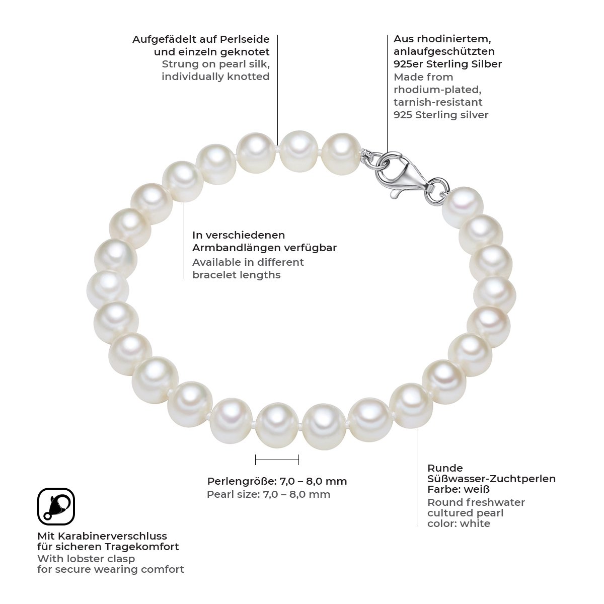 Valero Pearls Armband