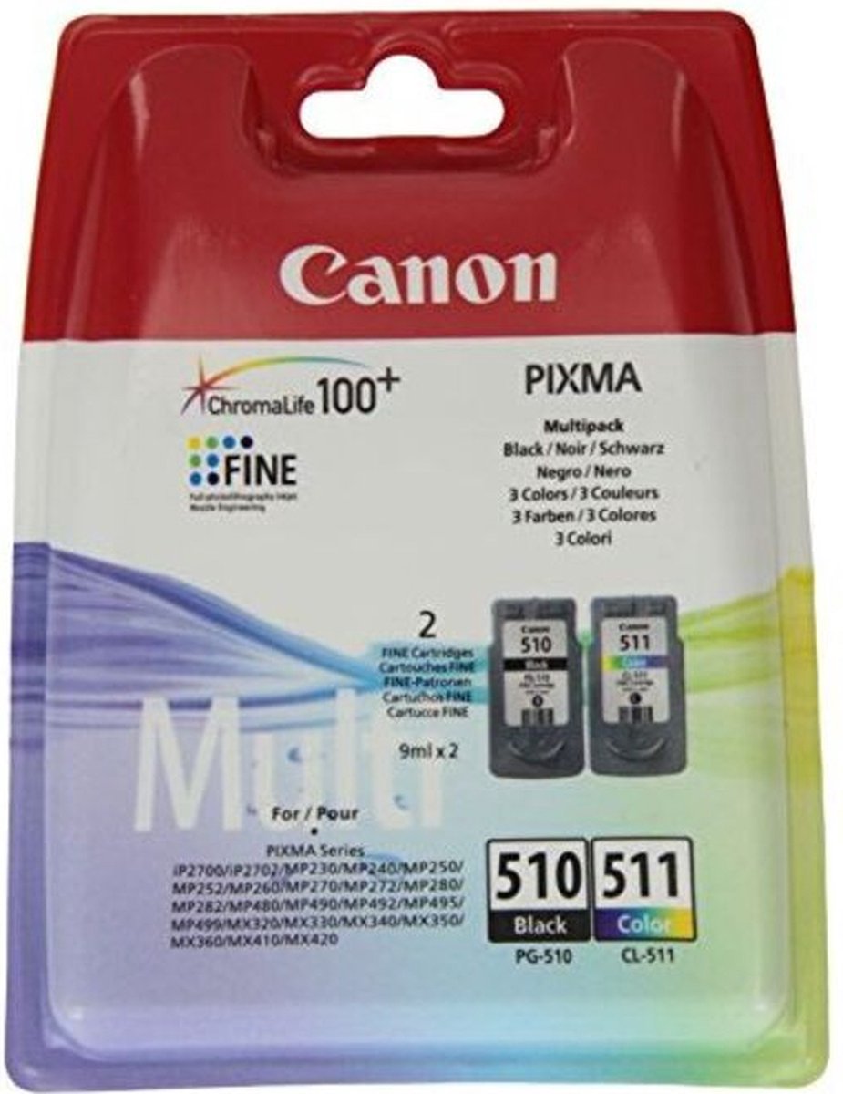 Canon PG-510 / CL-511 - Inktcartridge / Zwart / Kleur
