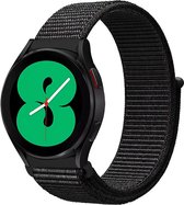By Qubix Sport Loop nylon bandje 22mm - Zwart gemêleerd - Geschikt voor Samsung Galaxy Watch 3 (45mm) - Galaxy Watch 46mm - Gear S3 Classic & Frontier