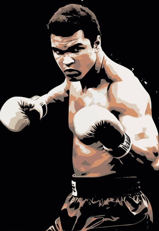 Muhammad Ali Poster | Ali Bokser Poster | Boks Poster | The Greatest | Muhammad Ali Portret | 51x71cm | Geschikt om in te lijsten