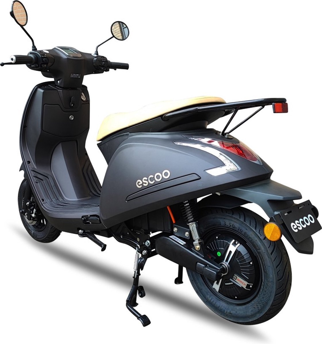 ESCOO Bayesa Matzwart - Elektrische scooter/brommer - 25 of 45km/h ...