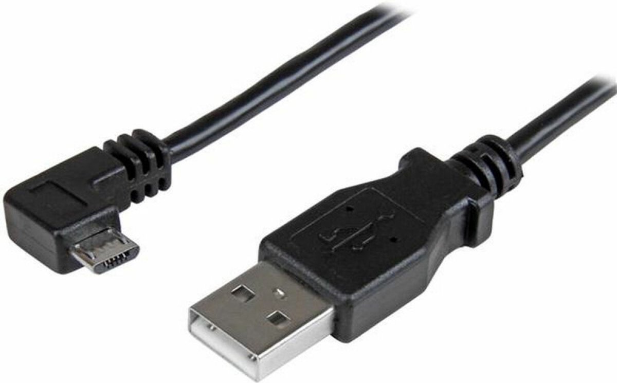 Image of StarTech 0,5 meter Micro USB oplaad en sync kabel - Haaks rechts