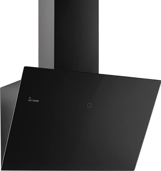 KKT KOLBE A afzuigkap, 90 cm, 782 m³/h, circulatielucht, afvoerlucht, kopvrij, wandkap, schuine kap, zwart, glas, automatische naloop, SensorTouch, led-verlichting, SOLO9005S