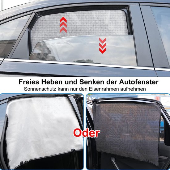 2Pcs Pare-soleil de voiture vitre latérale arrière protection