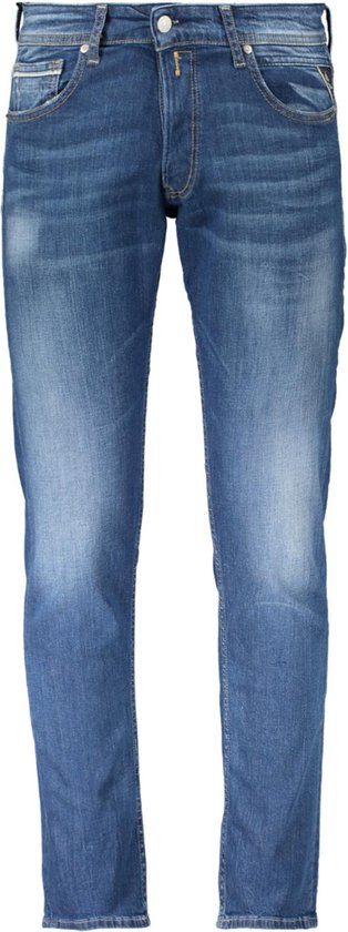 Replay Hombre REPLAY Mickey Jeans, 009 Azul Medio, 33W X 34L Para Vaqueros Replay Para Hombre