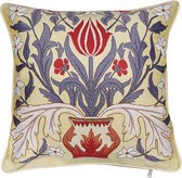 Housse de coussin - Art - Tissu gobelin Luxe - Tulipe dans un vase - William Morris - 45 x 45 cm
