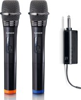 Lenco - MCW-020BK - Set van 2 Draadloze Microfoons met 6,3 mm ontvanger
