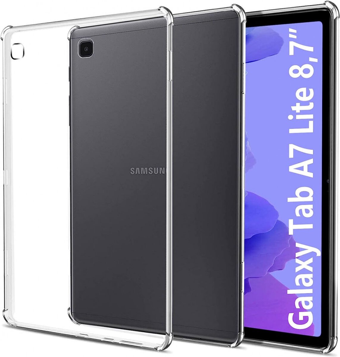 Schokbestendige Transparante TPU Hoes voor de Samsung Galaxy Tab A7 Lite - Shockproof Back Cover Doorzichtig