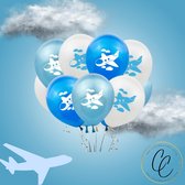 Ballonnen - vliegtuig - vakantie - airplane - verjaardag - versiering - kinderfeestje - decoratie - set van 6