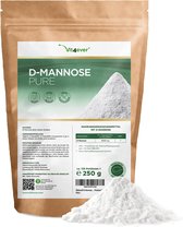 D-Mannose poeder - 250 gram - (4,1 maanden voorraad) - van plantaardige fermentatie - laboratorium getest - zuiver & natuurlijk - zonder toevoegingen - veganistisch | Vit4ever