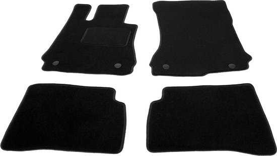 Tapis de voiture de voiture sur mesure - tissu noir - adaptés pour