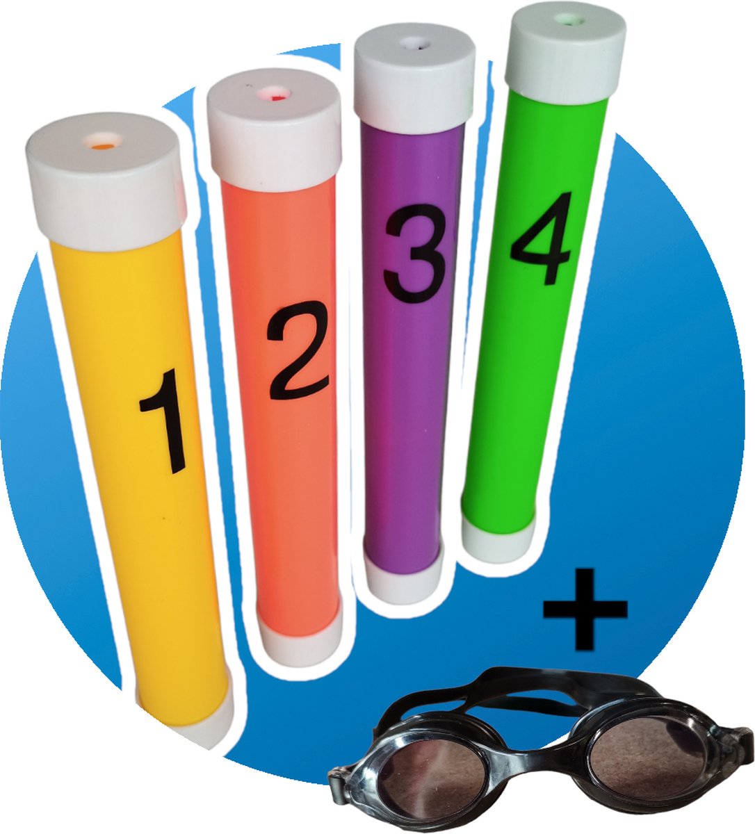 Jobber Playground Duikstaafjes + gratis duikbril kinderen - Zwembad Speelgoed - Willekeurige kleur