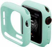 Strap-it Geschikt voor Apple Watch TPU Case - 40mm - aqua - hoesje - beschermhoes - protector - bescherming