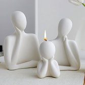 3-delige siliconen kaarsenvormenset voor DIY kaarsen maken en huisdecoratie met DAWRIS 3D Raysin design.