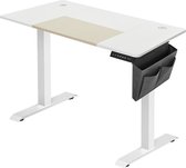 Zit sta Bureau - Verstelbaar bureau - Geheugenfunctie met 4 hoogtes - 60x120cm - Wit