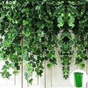 12x 220cm kunstmatige klimop - UV bestendig - Klimop slinger - kunsthaag - Klimop rek - planten - anti-ultraviolet groen - blad - nep planten - planten voor bruiloften - Voor binnen en buiten