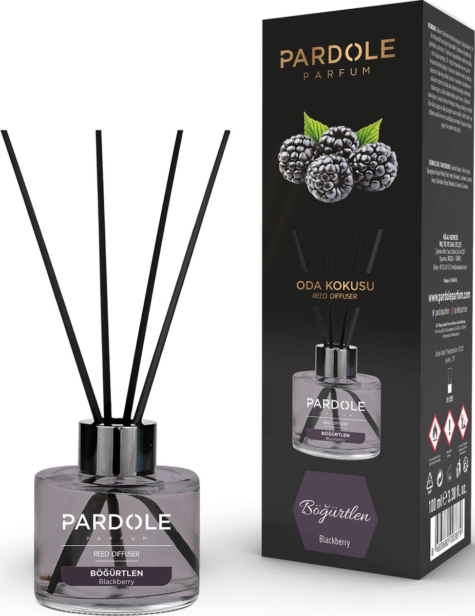 Pardole Blackberry Geurstokjes - Huisparfum - Huisgeur 145ML
