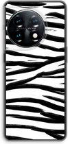 Case Company® - Hoesje geschikt voor OnePlus 11 hoesje - Zebra pattern - Soft Cover Telefoonhoesje - Bescherming aan alle Kanten en Schermrand