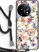 Case Company® - Hoesje met koord geschikt voor OnePlus 11 hoesje met Koord - Wilde grassen - Telefoonhoesje met Zwart Koord - Bescherming aan alle Kanten en Over de Schermrand
